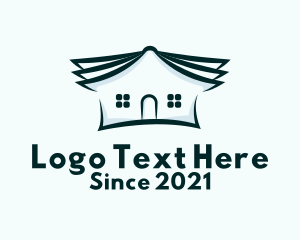 Library - Book House Structure logo design