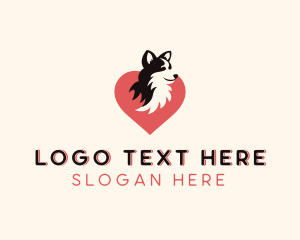 Husky Dog Canine  logo design