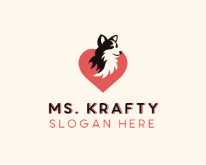 Dog Canine Heart Logo