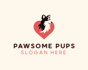 Dog Canine Heart logo design
