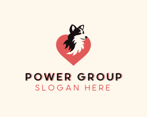 Animal - Dog Canine Heart logo design