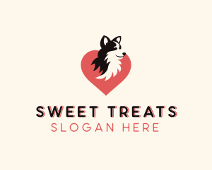 Dog Canine Heart logo design