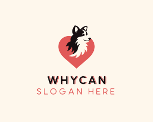 Puppy - Dog Canine Heart logo design
