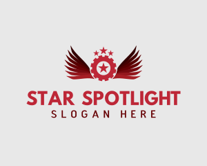 Gear Star Wing Mechanic logo design