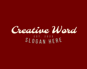 Word - Funky Cursive Company logo design