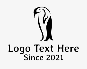 Silhouette - Wild Penguin Bird logo design