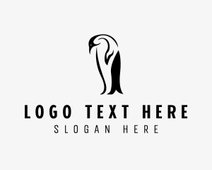 Wild Penguin Bird logo design