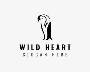 Wild Penguin Bird logo design