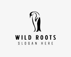 Wild Penguin Bird logo design