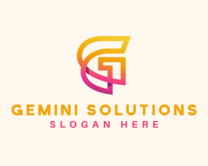 Gradient Tech Software App  logo design