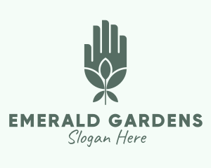 Natural Plant Hand logo design