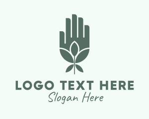 Horticulturist - Natural Plant Hand logo design