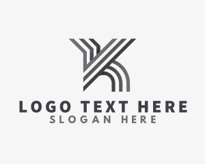 Stripes Generic Letter K Logo