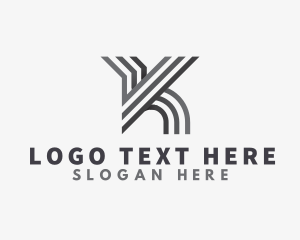 Stripes Generic Letter K Logo