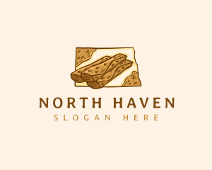 North Dakota Lefse Food logo design