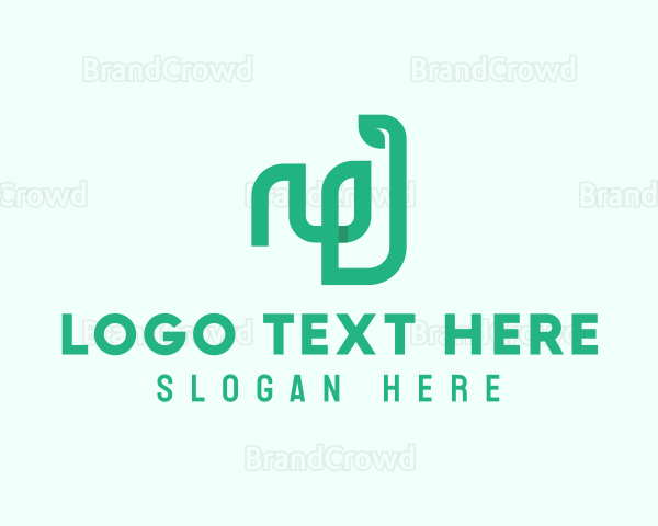 Green Bamboo Letter Y Logo