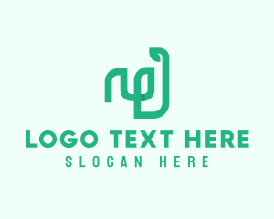 Garden - Green Bamboo Letter Y logo design