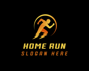 Fast Human Lightning logo design