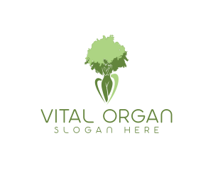 Organic Leaf Woman logo design