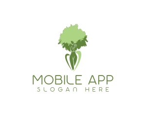 Arborist - Organic Leaf Woman logo design