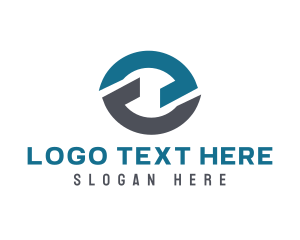Negative Space - Modern Business Round Letter Z logo design