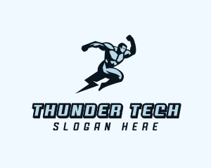 Thunder - Thunder Runner Lightning logo design