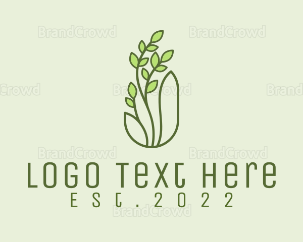 Organic Wellness Plant Logo