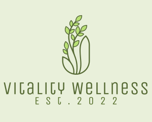 Organic Wellness Plant  logo design