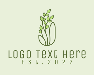 Eco - Organic Wellness Plant logo design