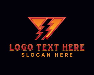 Volt - Lightning Voltage Generator logo design