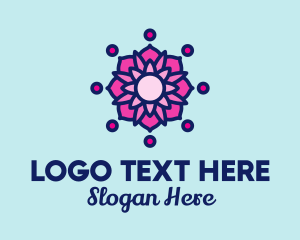 Yoga School - Pink Lotus Spa logo design