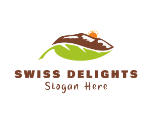 Swiss - Mountain Leaf Travel logo design