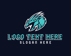 Dragon - Blue Dragon Mascot logo design