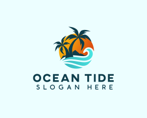 Tide - Beach Wave Tropical logo design