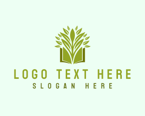 Author - Learning Book Leaf logo design