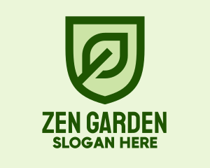 Plant Emblem Shield logo design