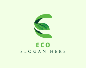 Herbal - Nature Leaf Letter E logo design