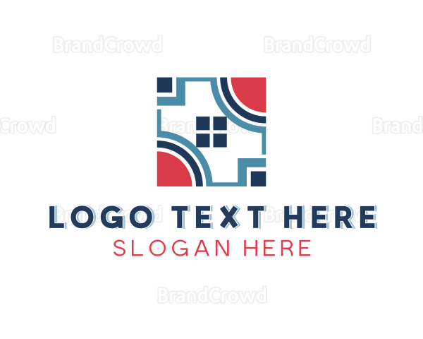 Home Flooring Pattern Logo