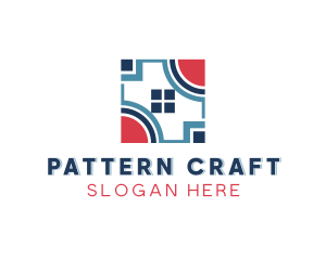 Home Flooring Pattern logo design