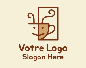 Happy Coffee Cup  Logo