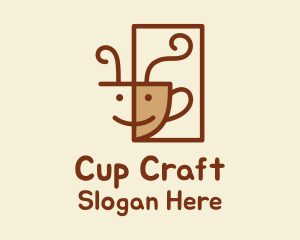 Happy Coffee Cup  logo design