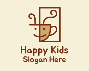 Happy Coffee Cup  logo design