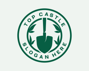 Environmental - Garden Shovel Leaves logo design