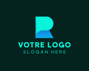 Office - Modern Tech Business Letter R logo design