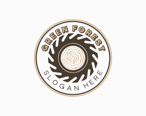 Wood Sawmill Tool logo design