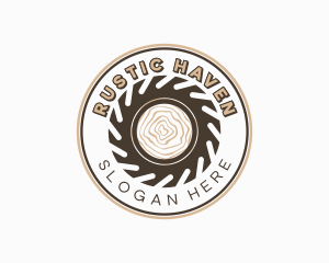 Wood Sawmill Tool logo design