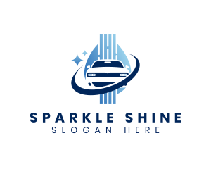 Car Wash Sparkle Cleaning logo design