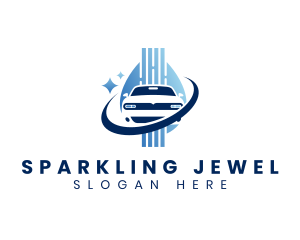 Car Wash Sparkle Cleaning logo design