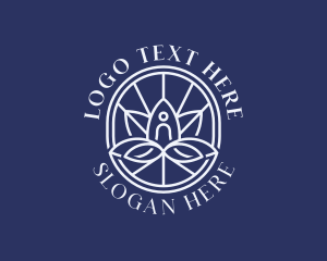 Meditation - Yoga Lotus Meditation logo design