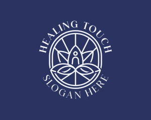 Yoga Lotus Meditation logo design